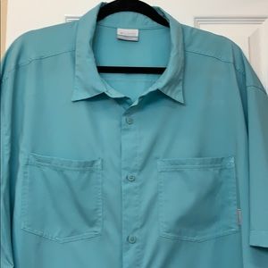 Columbia button down short sleeve shirt.